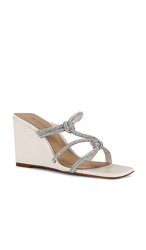 Schutz Lauryn Wedge Sandal in Beige