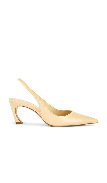 Schutz Lexi Sling Pump in Cream | Natural Nibs Pump Heels for Women