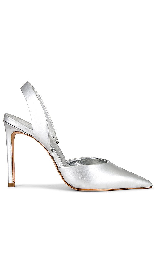 Schutz Lou Sling Back Pump in Metallic Silver - Escarpin Schutz Lou Sling Back en argent métallisé - Schutz Lou 金属银露跟高跟鞋 - Schutz Lou Slingback-Pumps in Metallic-Silber - Schutz Lou 메탈릭 실버 슬링백 펌프스 - Décolleté Sling Back Schutz Lou in argento metallizzato