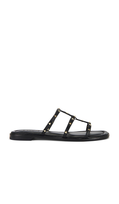 Schutz Lydia Sandal in Black | Black Black Flats for Women