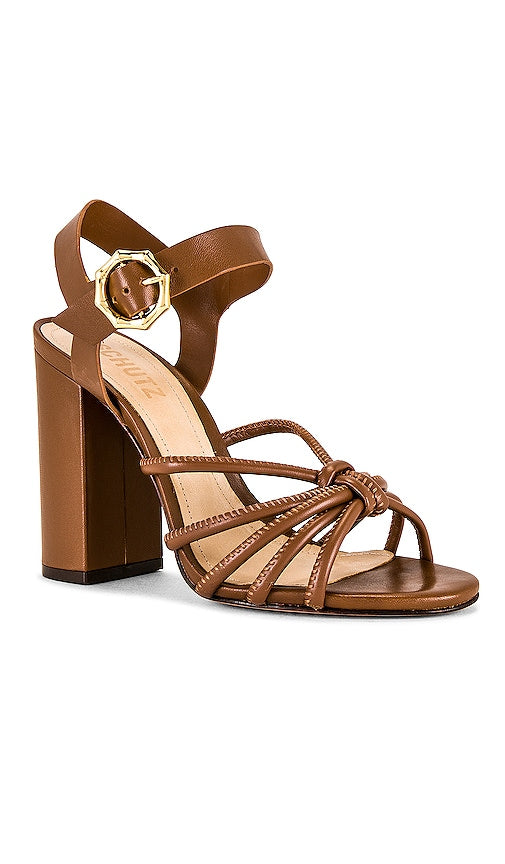 Schutz Mahi Block Sandal in Brown