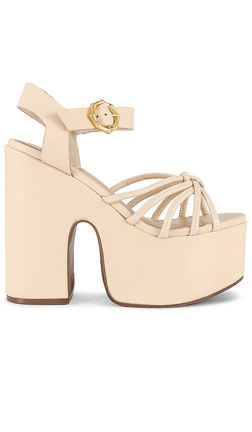 Schutz Mahi Platform Sandal in Cream - Sandale à plateforme Schutz Mahi en crème - Schutz Mahi 奶油色厚底凉鞋 - Schutz Mahi Plateausandale in Creme - Schutz Mahi 플랫폼 샌들 - Sandalo con plateau Schutz Mahi color crema