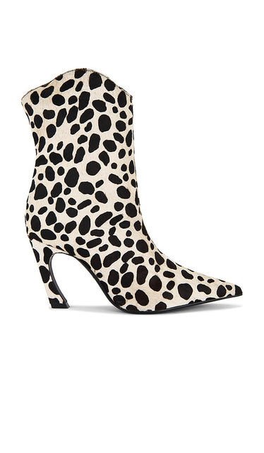 Schutz Maryann Curve Boot in Cream | White & Black Ankle Boots for Women