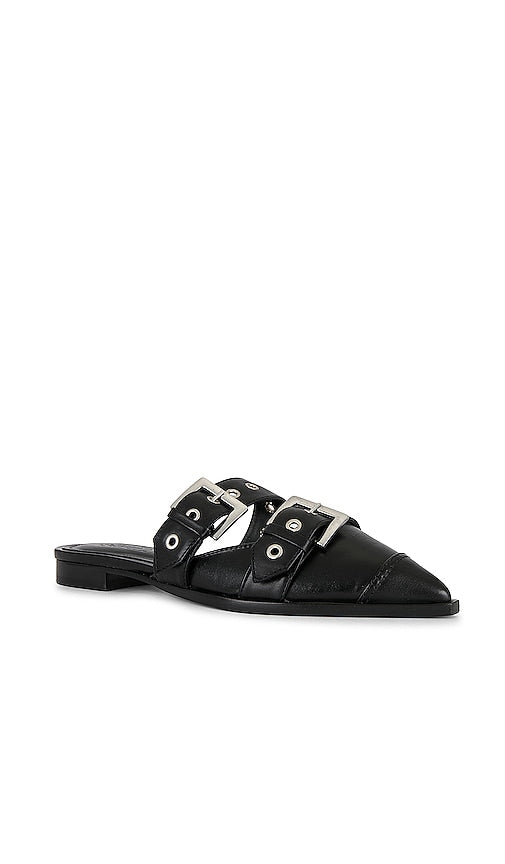 Schutz Penny Flat in Black