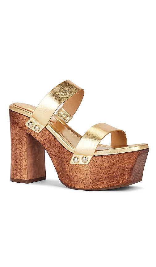 Schutz Pixie Platform in Metallic Gold