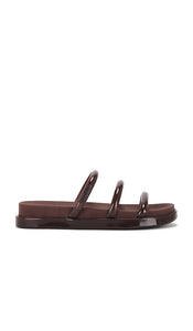 Schutz Polly Sporty Sandal in Brown | Marrom Chocolate Bar Slides for Women