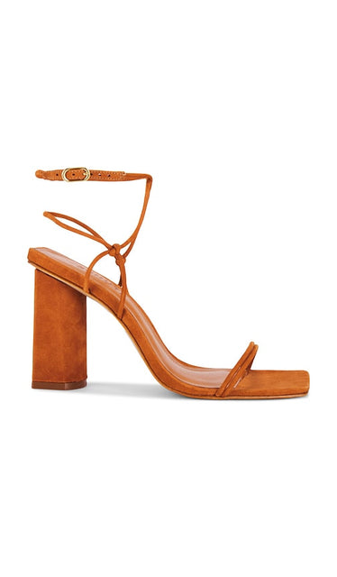 Schutz Pompeii Sandal in Brown | Cuoio Brown Heeled Sandals for Women