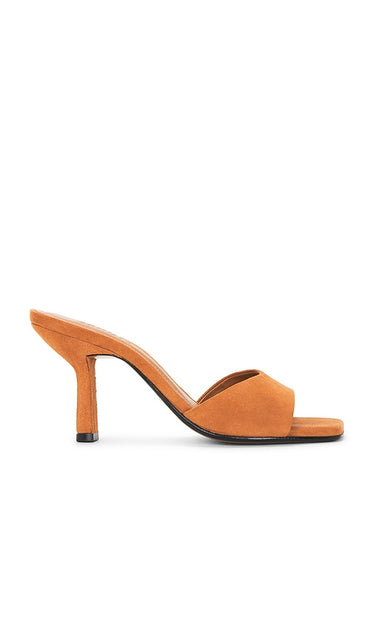 Schutz Posseni Sandal in Brown | Cuoio Brown Open Toe Mules for Women