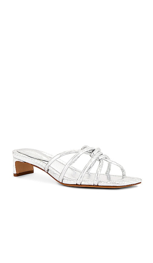 Schutz Rachel Mule in Metallic Silver