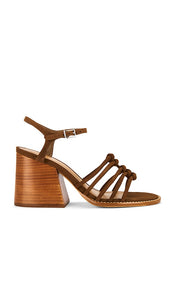 Schutz Sandy Sandal in Brown | Caramel Coffee Heeled Sandals for Women