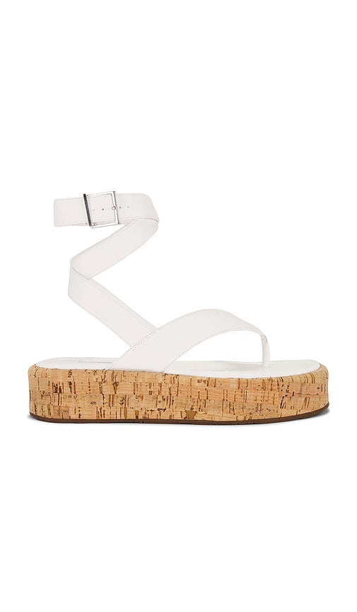 Schutz Tessie Sandal in White | White Platform Sandals for Women