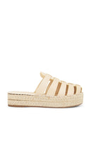 Schutz Valerie Flatform Mule in Nude | Natural Nibs Flat Espadrilles for Women
