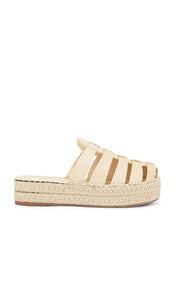 Schutz Valerie Flatform Mule in Nude | Natural Nibs Flat Espadrilles for Women