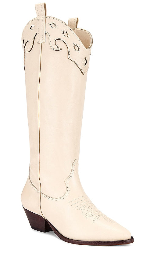 Schutz x REVOLVE Cicera Boot in Ivory