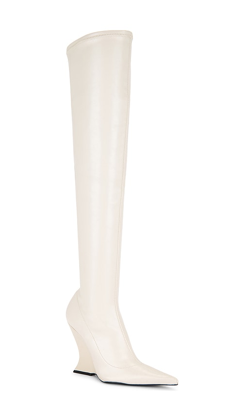 Schutz x REVOLVE Siena Over The Knee Boot in Ivory