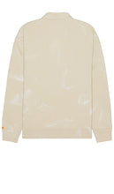 Scotch & Soda Washed Polo Sweatshirt in Beige
