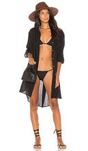 Seafolly Crinkle Beach Shirt in Black - Chemise de plage froissée Seafolly en noir - Seafolly 黑色皱纹沙滩衬衫 - Seafolly Crinkle Strandhemd in Schwarz - Seafolly Crinkle 비치 셔츠블랙 색상 - Camicia da spiaggia Seafolly Crinkle in nero