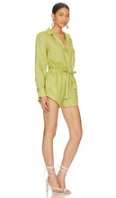 Seafolly Linen Playsuit in Green