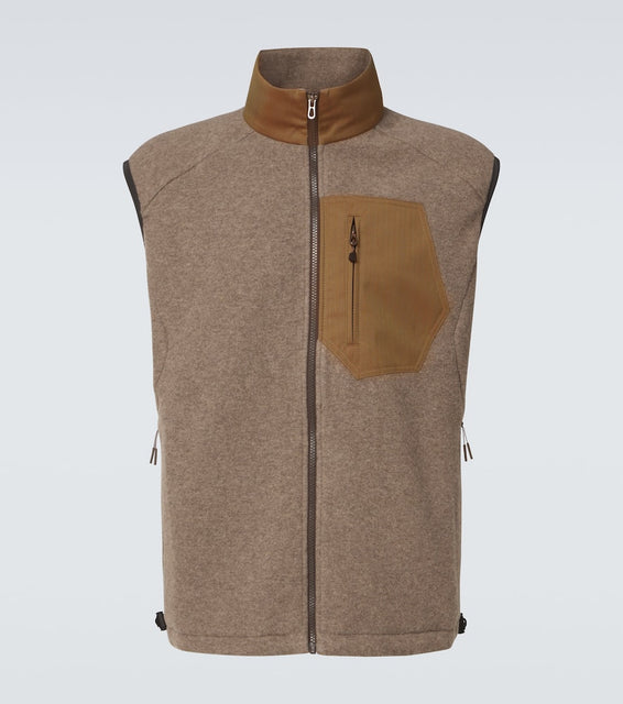 Sease Wool and cashmere-blend fleece vest