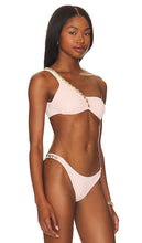 Seashell Madeline One Shoulder Bikini Top in Blush