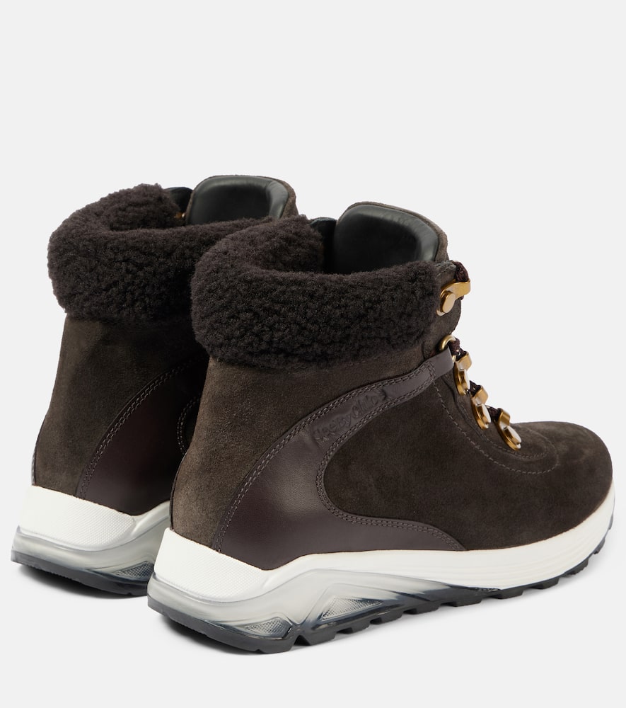 See By Chloe Brett shearling-trimmed suede hiking boots
