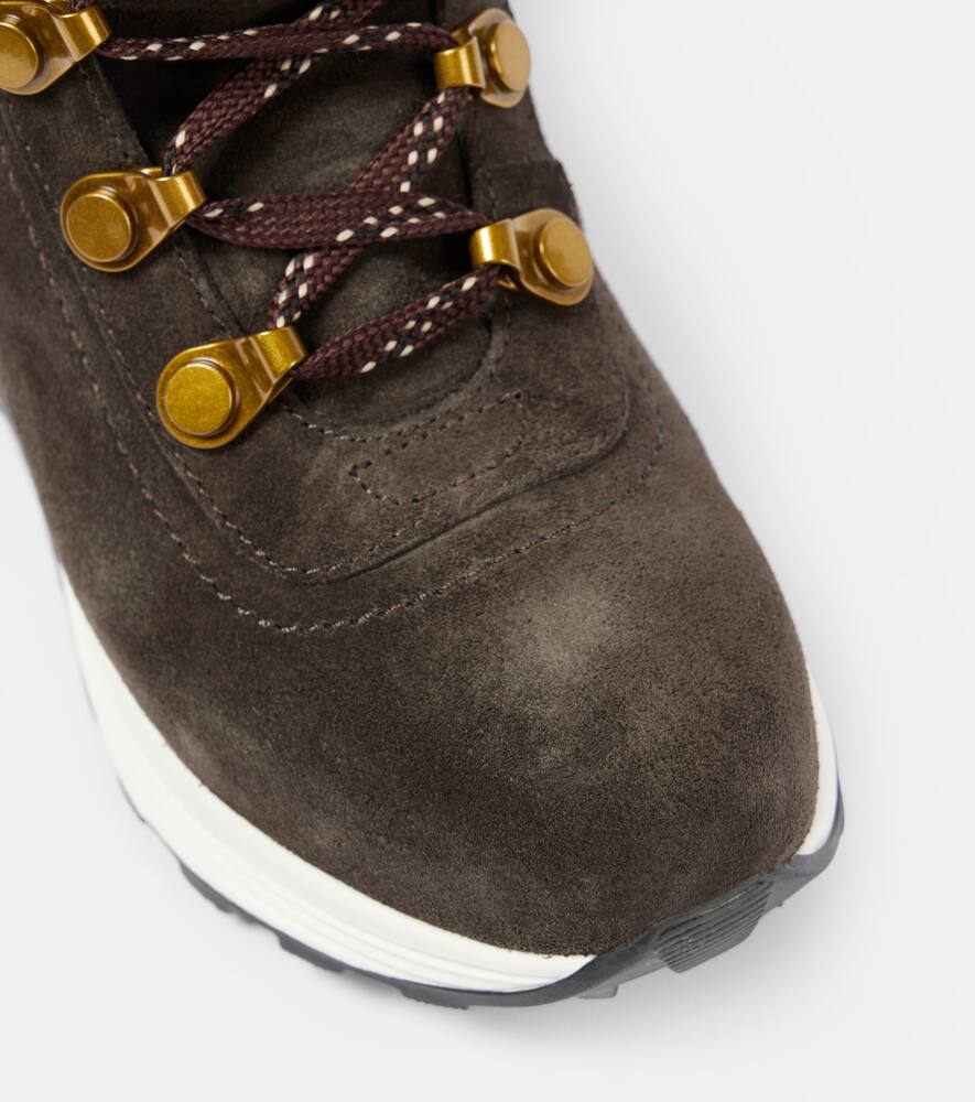 See By Chloe Brett shearling-trimmed suede hiking boots