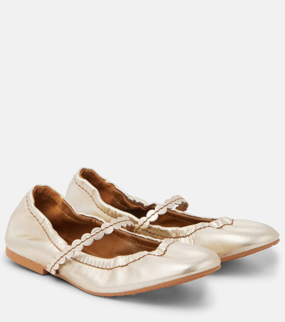 See By Chloe Chany metallic leather ballet flats