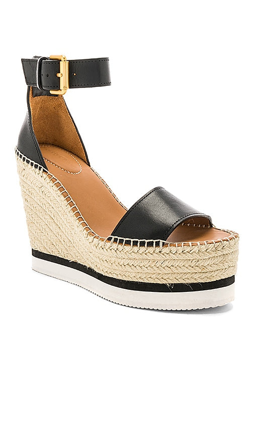 See By Chloe Glyn Wedge Sandal in Black