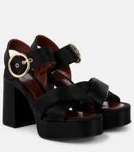 See By Chloe Lyna satin platform sandals - See By Chloe Lyna 缎面厚底凉鞋