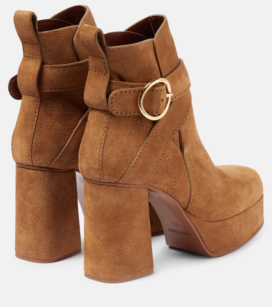 See By Chloe Lyna suede platform ankle boots
