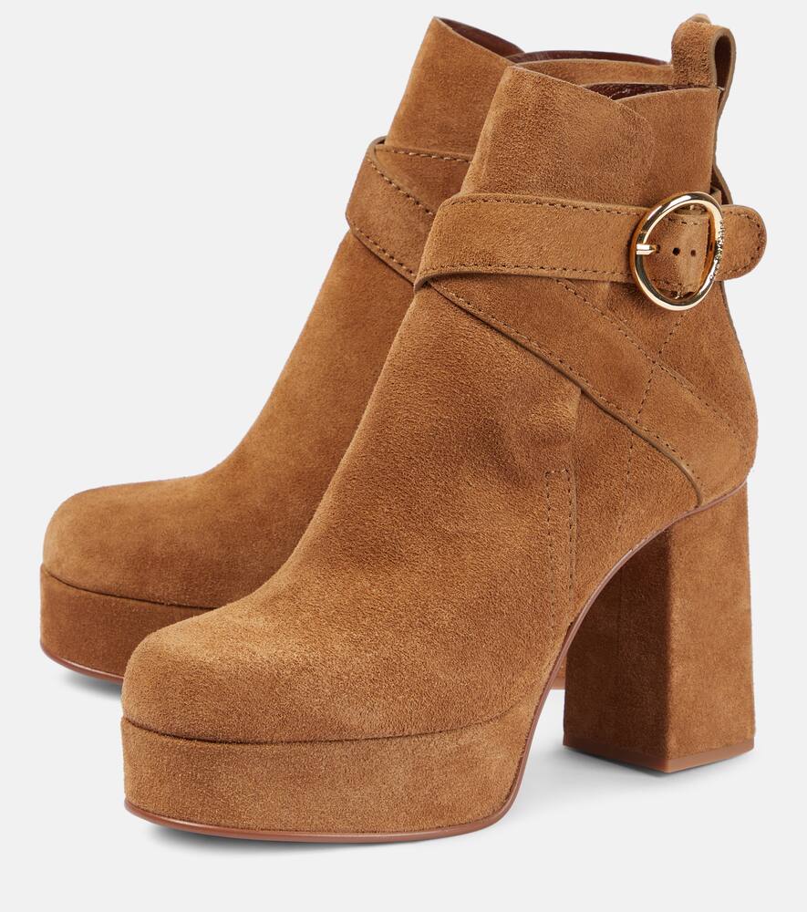 See By Chloe Lyna suede platform ankle boots