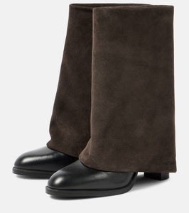 See By Chloe Melia 90 leather and suede boots