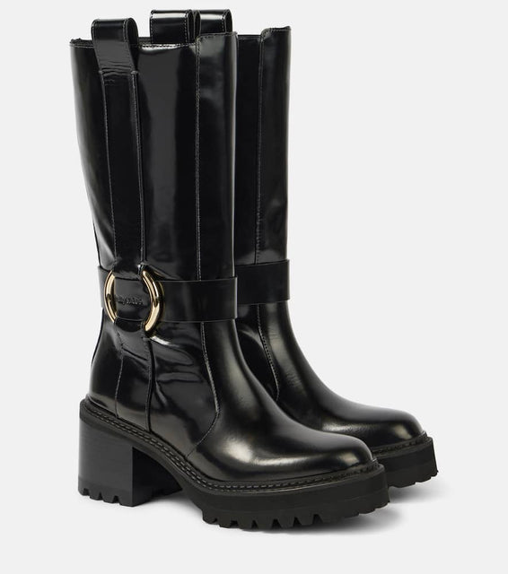 See By Chloe New Ring 60 leather knee-high boots