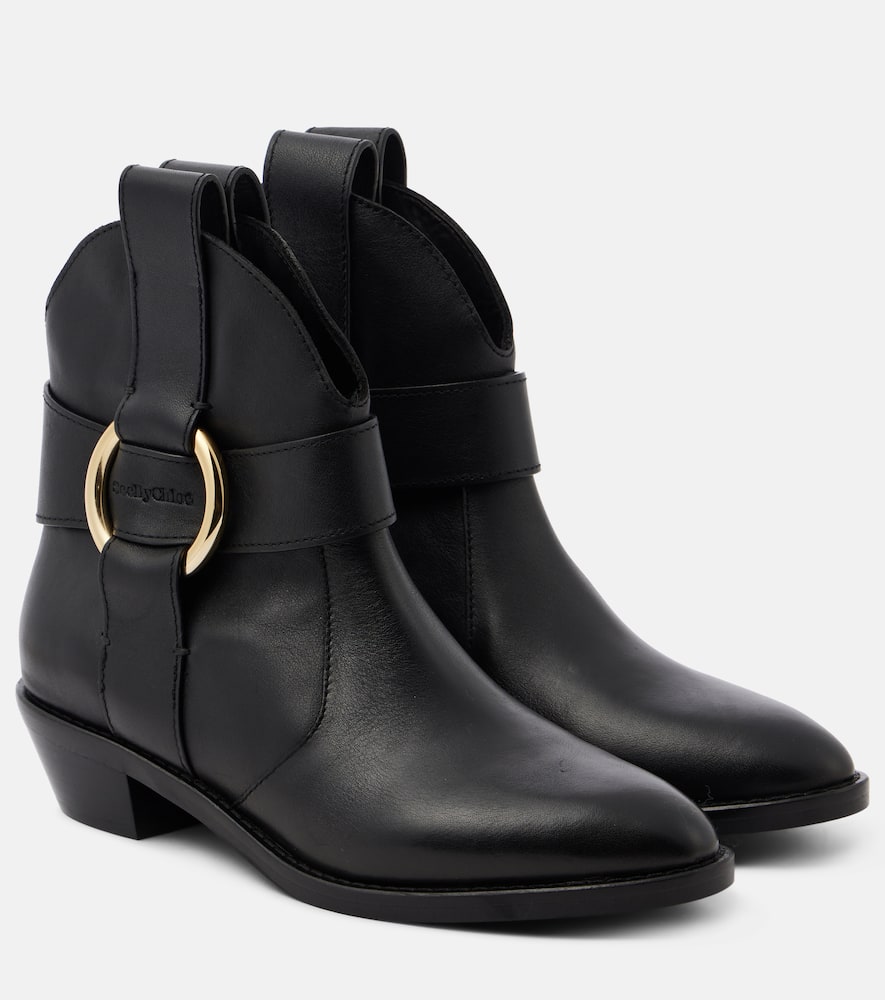 See By Chloe New Ring leather ankle boots