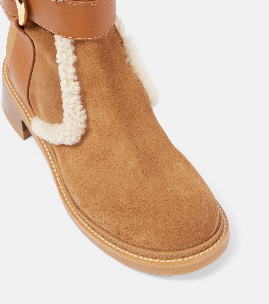 See By Chloe New Ring suede and shearling knee-high boots