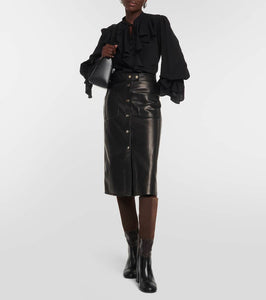 See By Chloe Patchwork leather and suede knee-high boots