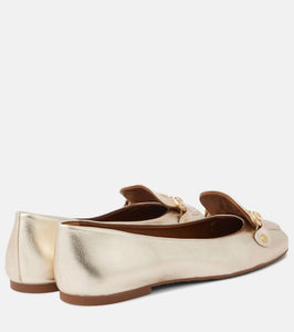 See By Chloe Signature metallic leather ballet flats