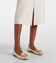 See By Chloe Signature metallic leather ballet flats