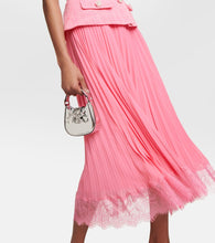 Self-Portrait Boucl√É¬© and chiffon midi dress