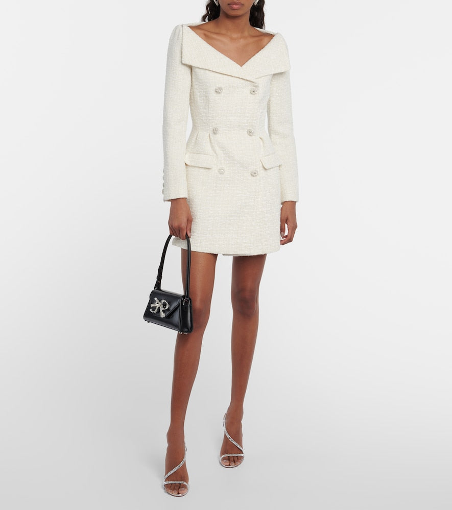 Self-Portrait Boucl√É¬© minidress
