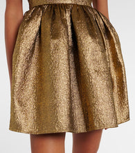 Self-Portrait Bow-detail Lamé jacquard minidress