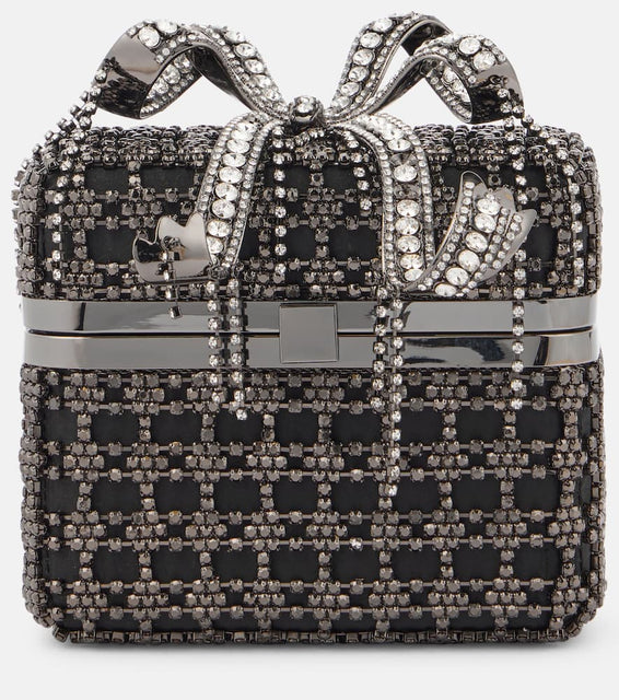 Self-Portrait Bow-detail crystal-embellished shoulder bag. Shop Self-Portrait Top-Handle Bags for women now.