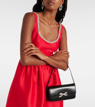 Self-Portrait Bow-detail leather shoulder bag