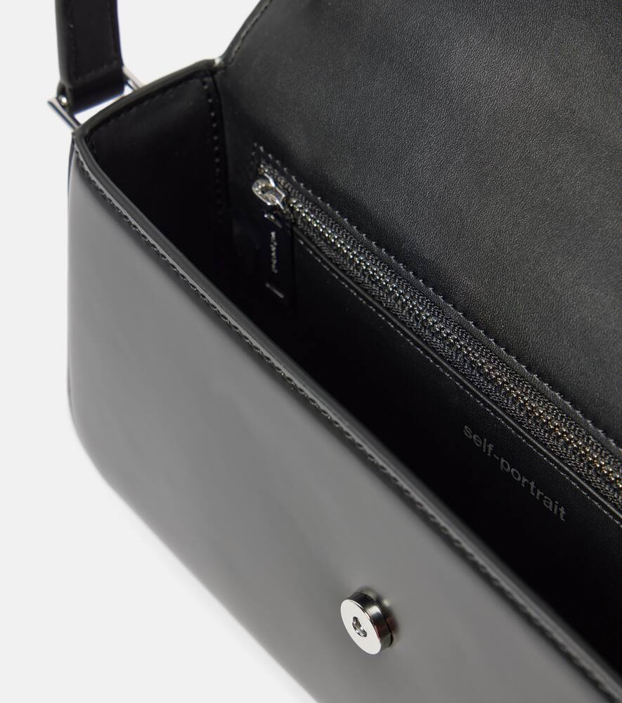 Self-Portrait Bow-detail leather shoulder bag