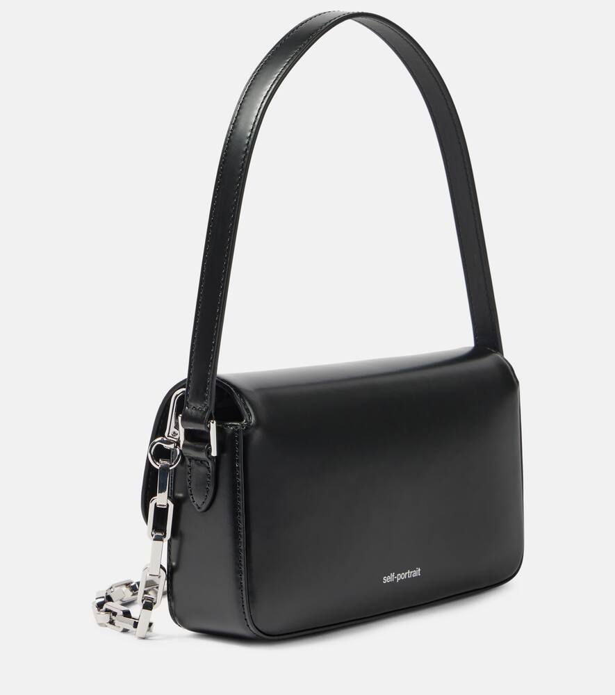 Self-Portrait Bow-detail leather shoulder bag