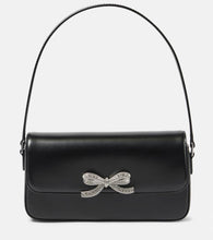 Self-Portrait Bow-detail leather shoulder bag. Shop Self-Portrait Shoulder Bags for women now.
