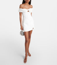 Self-Portrait Bow-detail off-shoulder  minidress