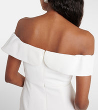 Self-Portrait Bow-detail off-shoulder  minidress