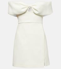 Self-Portrait Bow-detail off-shoulder  minidress. Self-Portrait 蝴蝶结装饰露肩迷你连衣裙