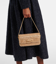 Self-Portrait Bow embellished chainmail shoulder bag